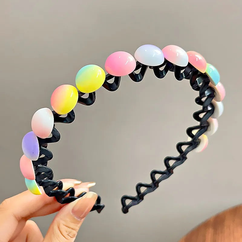 Accesorios para el Cabello, Diadema, Color Sólido, Mujer, Plástico, Estilo Moderno, Niña, Multicolor, Arcoíris, Unisexo, Color Degradado