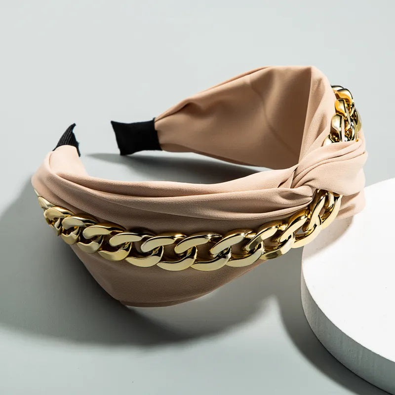 Accesorios para el Cabello, Diadema, Color Sólido, Nudo, Mujer, Eslabones, Estilo Moderno, Cadena, Niña, Unisexo