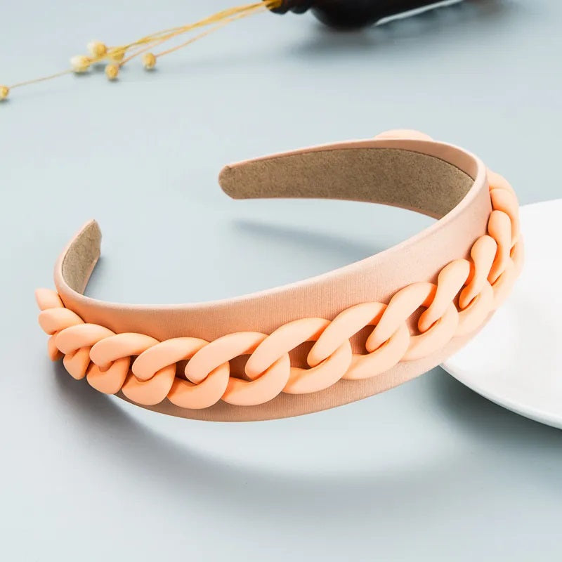 Accesorios para el Cabello, Diadema, Color Sólido, Mujer, Cadena, Estilo Moderno, Niña, Multicolor, Arcoíris, Unisexo, Eslabones