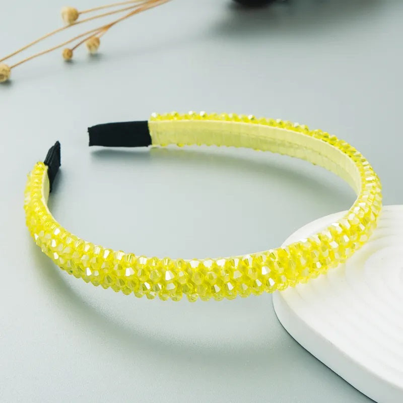 Accesorios para el Cabello, Diadema, Regalo, Mujer, Estilo Elegante, Cuentas, Niña, Color Transparente, Cristal, Unisexo