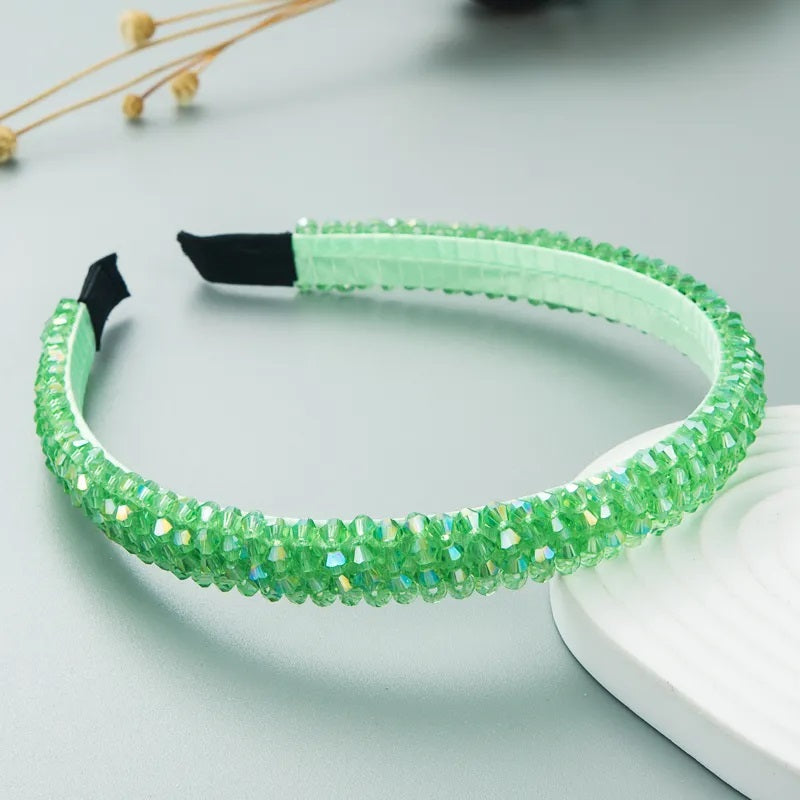 Accesorios para el Cabello, Diadema, Regalo, Mujer, Estilo Elegante, Cuentas, Niña, Color Transparente, Cristal, Unisexo