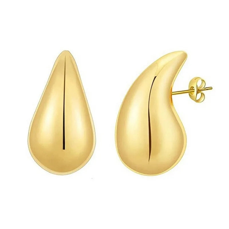 Aretes de Acero Inoxidable, Boutique, Enchapado, Bisutería Fina, Estilo Básico, Moderno, Unisexo, Gotas de Agua