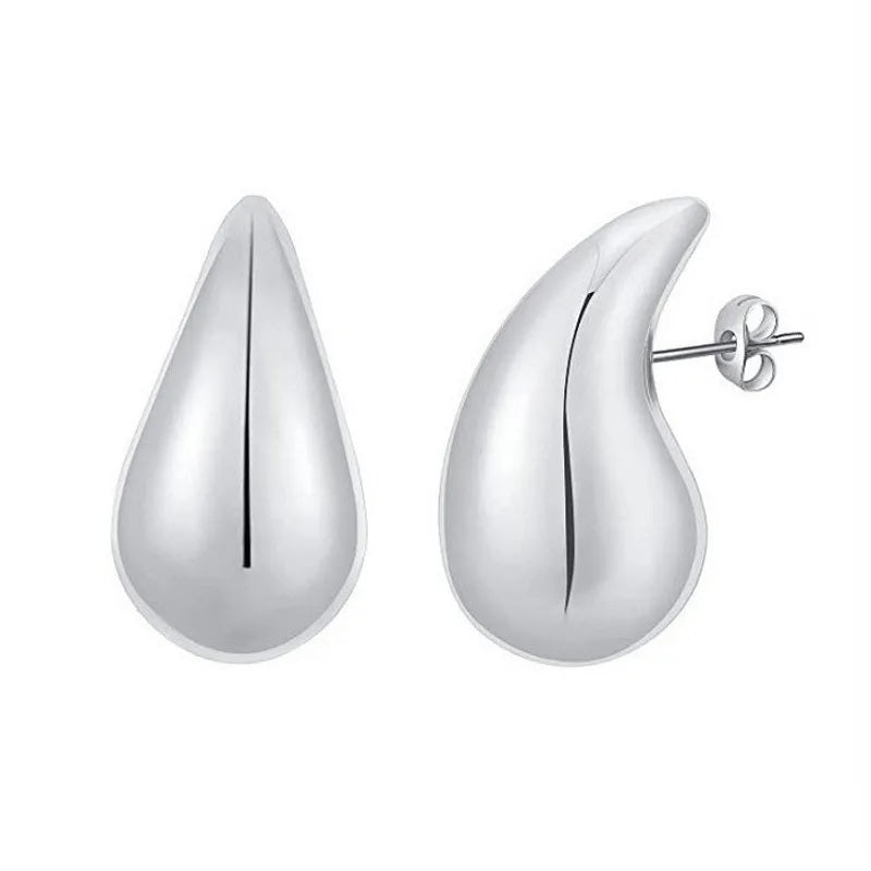 Aretes de Acero Inoxidable, Boutique, Enchapado, Bisutería Fina, Estilo Básico, Moderno, Unisexo, Gotas de Agua