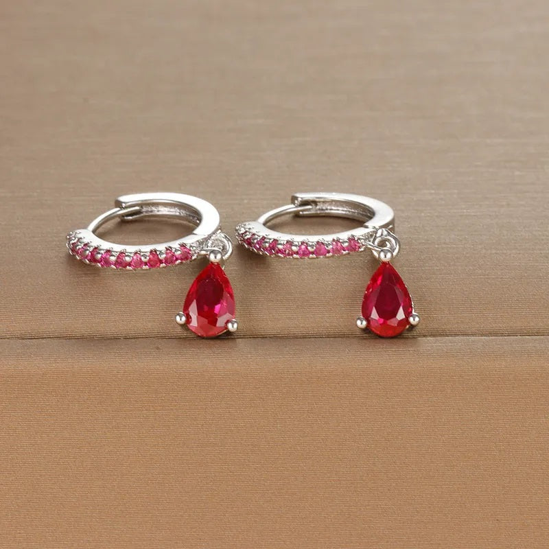 Aretes de Acero Inoxidable, Boutique, Bisutería Fina, Princesa, Estilo Elegante, Brillante, Enchapado, Circón, Unisexo