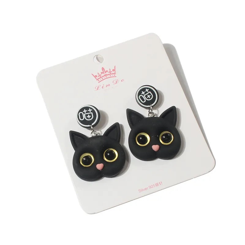 Fashion Earrings, Fantasy Jewelry, Long, Cute Style, Cat Shape, Michi, Alloy, Unisex, Pendant