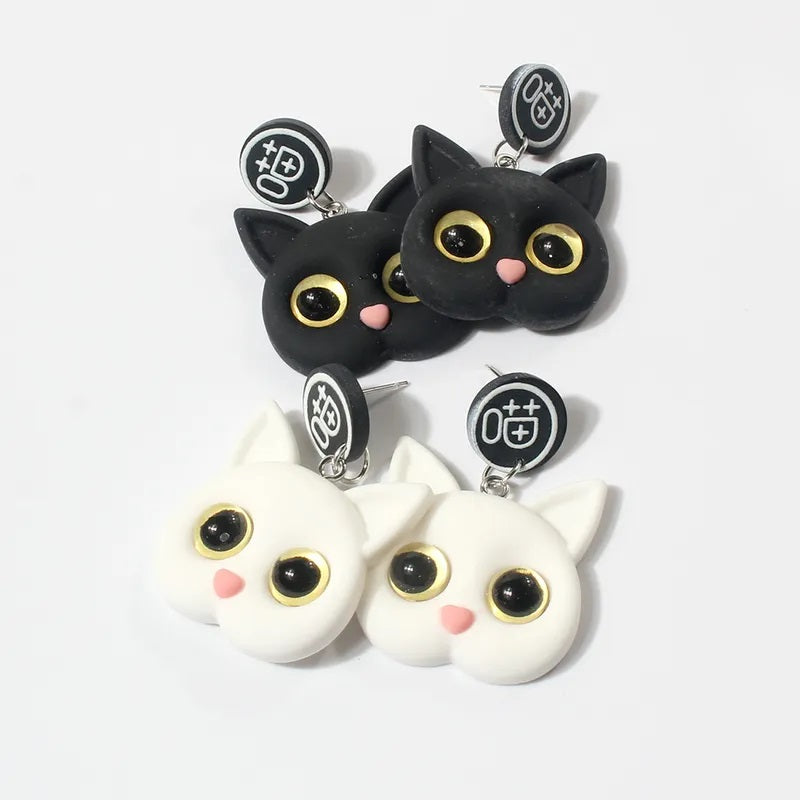Fashion Earrings, Fantasy Jewelry, Long, Cute Style, Cat Shape, Michi, Alloy, Unisex, Pendant
