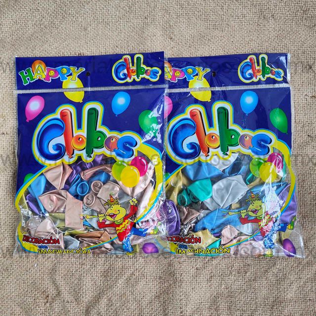 Bolsa de Globos, Látex, Multicolor Metálico, Fiesta de Cumpleaños, Artículos para Fiesta, Decoración