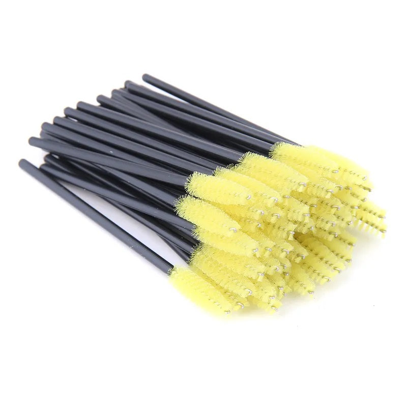Beauty Tools Eyelash Brush Solid Color Beauty Salon Studio Plastic Handle Package