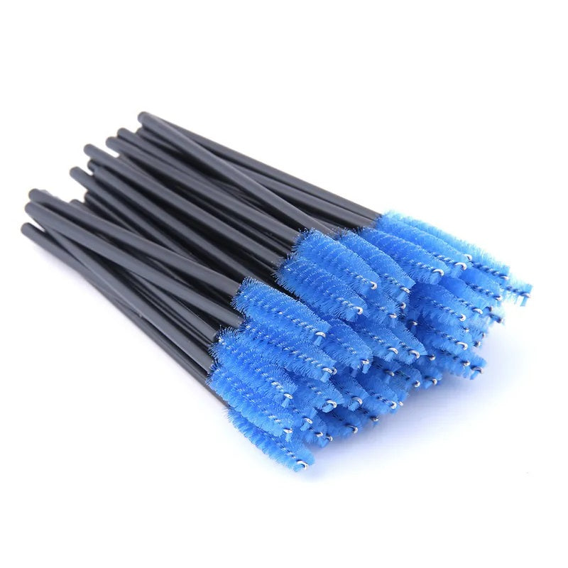 Beauty Tools Eyelash Brush Solid Color Beauty Salon Studio Plastic Handle Package