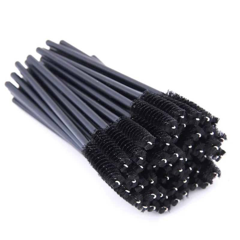 Beauty Tools Eyelash Brush Solid Color Beauty Salon Studio Plastic Handle Package