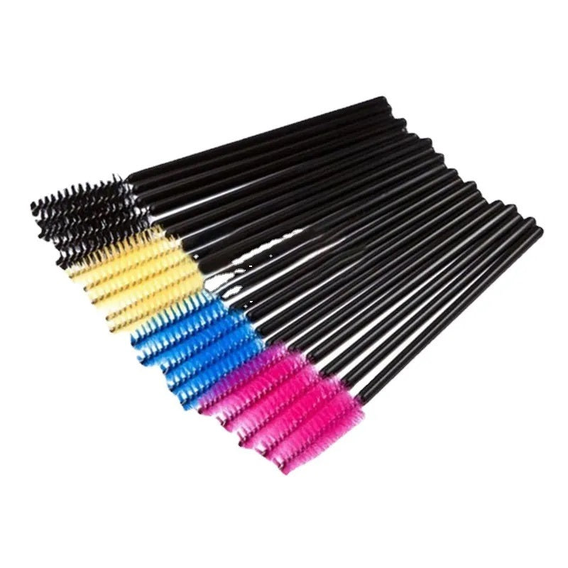 Beauty Tools Eyelash Brush Solid Color Beauty Salon Studio Plastic Handle Package