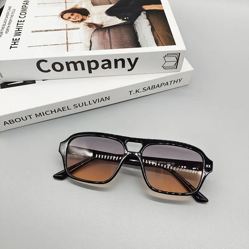 Lentes de Sol para Mujer, Estilo Retro, Boutique, Gafas, Marco Poligonal, Unisexo, Moda, UV400, Color Degradado