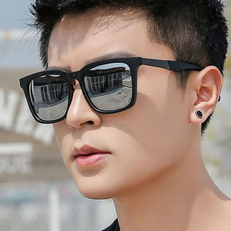 Sunglasses for Men, Retro Style, Boutique, Glasses, Square, Modern, Solid Color, Geometric, Unisex, Fashion