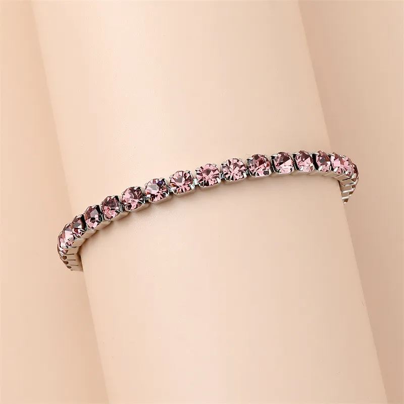 Stainless Steel Bracelet, Boutique, Plating, Fine Jewelry, Elegant Style, Unisex, Fashion, Solid Color, Shiny, Diamonds