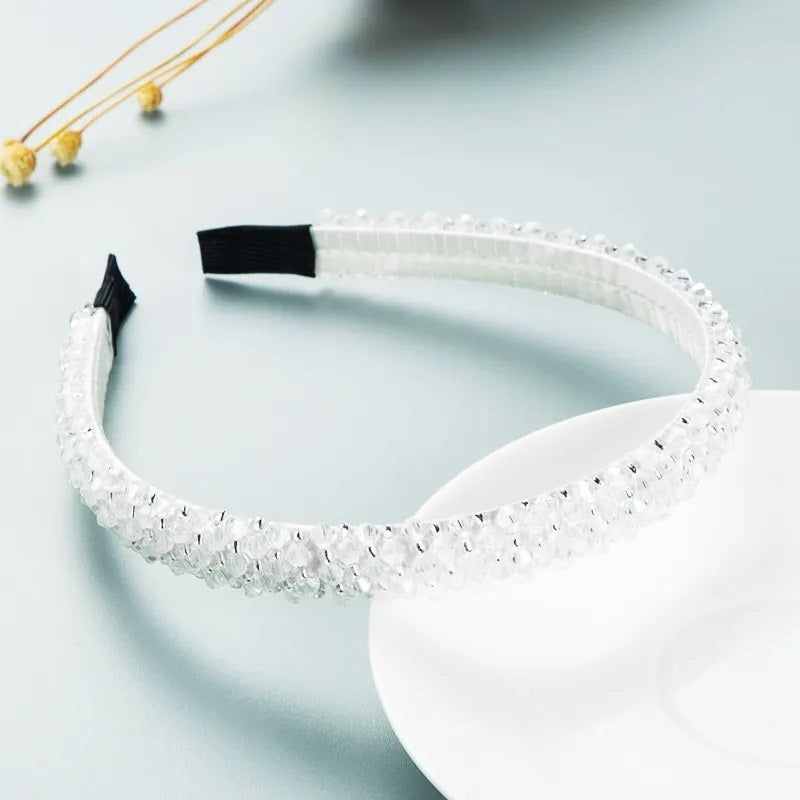 Accesorios para el Cabello, Diadema, Regalo, Mujer, Estilo Elegante, Cuentas, Arcoíris, Niña, Color Transparente, Cristal, Unisexo, Multicolor