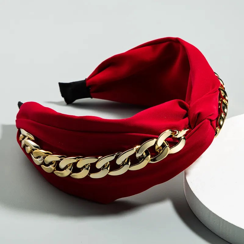 Hair Accessories, Headband, Solid Color, Knot, Woman, Links, Modern Style, Chain, Girl, Unisex