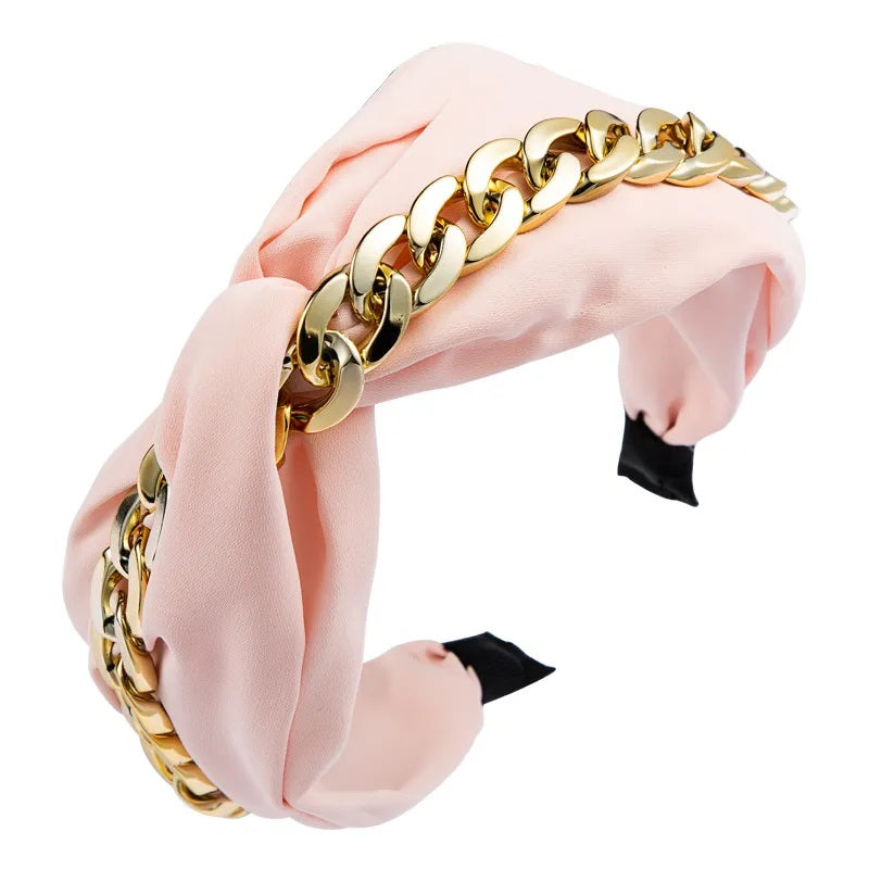 Hair Accessories, Headband, Solid Color, Knot, Woman, Links, Modern Style, Chain, Girl, Unisex