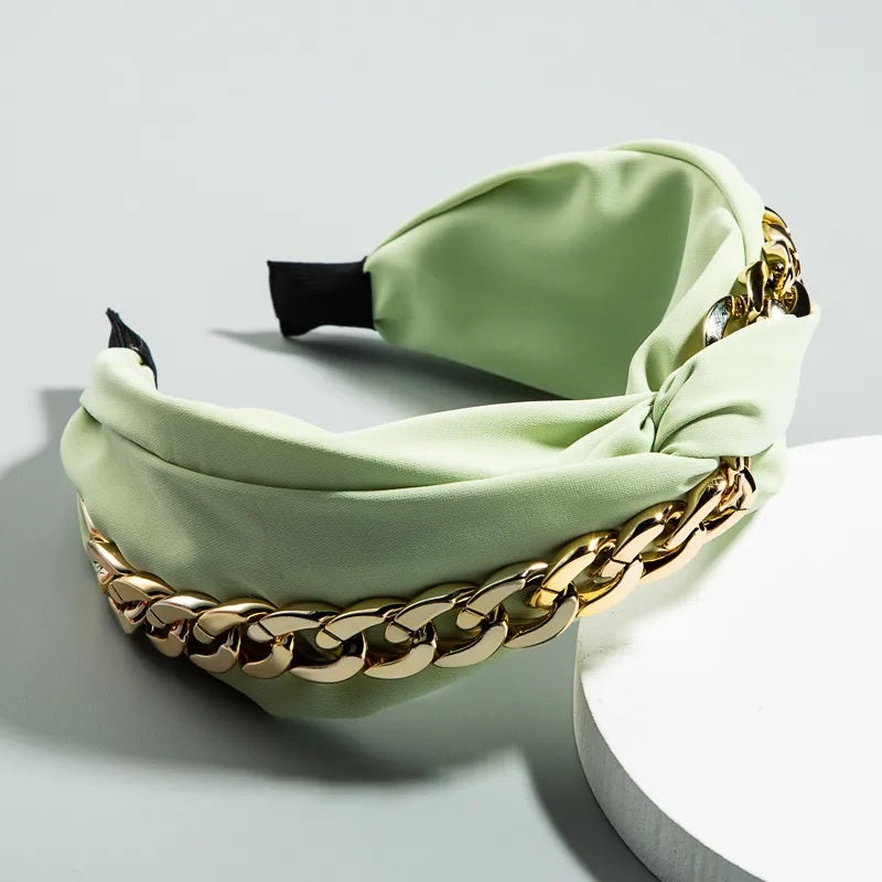 Hair Accessories, Headband, Solid Color, Knot, Woman, Links, Modern Style, Chain, Girl, Unisex