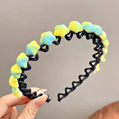 Hair Accessories, Headband, Solid Color, Women, Plastic, Modern Style, Girl, Multicolor, Rainbow, Unisex, Gradient Color