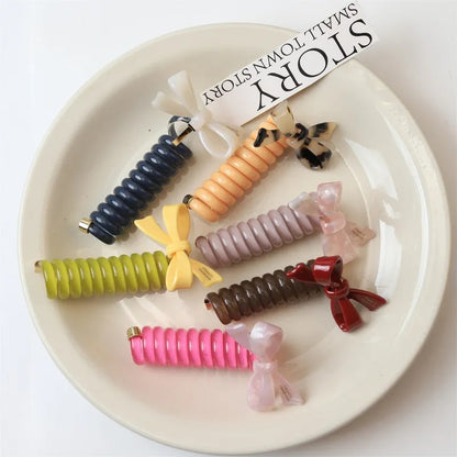 Hair Accessories, Scrunchie, Solid Color, Women, Basic Style, Girl, Unisex, Bow Knot, Alloy, Bun, Fashion