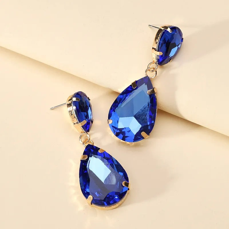 Fashion Earrings, Fantasy Jewelry, Long, Elegant Style, Drop, Multicolor, Glass, Alloy, Plating, Unisex, Pendant