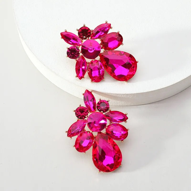 Fashion Earrings, Fantasy Jewelry, Long, Elegant Style, Drop, Multicolor, Glass, Alloy, Unisex, Pendant