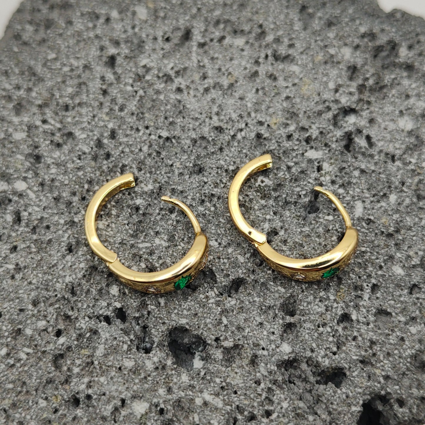 Aretes de Acero Inoxidable 304, Color Dorado, Estilo Elegante, Circón, Geométrico, Tendencia, Boutique, Unisexo, Moda