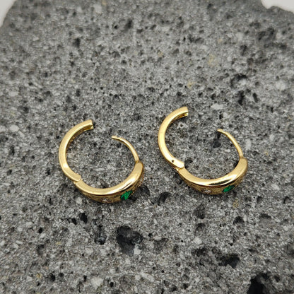 Aretes de Acero Inoxidable 304, Color Dorado, Estilo Elegante, Circón, Geométrico, Tendencia, Boutique, Unisexo, Moda