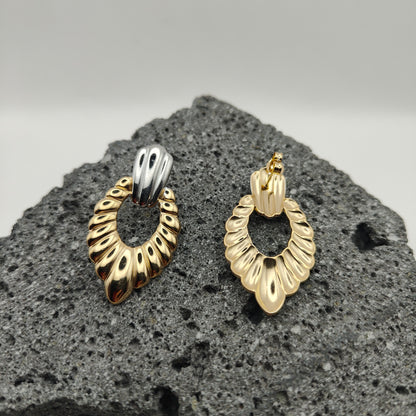 Aretes de Acero Inoxidable 304, Color Dorado, Estilo Moderno, Plateado, Tendencia, Gota, Geométrico, Boutique, Unisexo, Moda