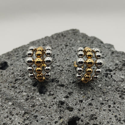 Aretes de Acero Inoxidable 304, Color Dorado, Estilo Moderno, Plateado, Tendencia, Bolas, Geométrico, Boutique, Esfera, Unisexo, Moda