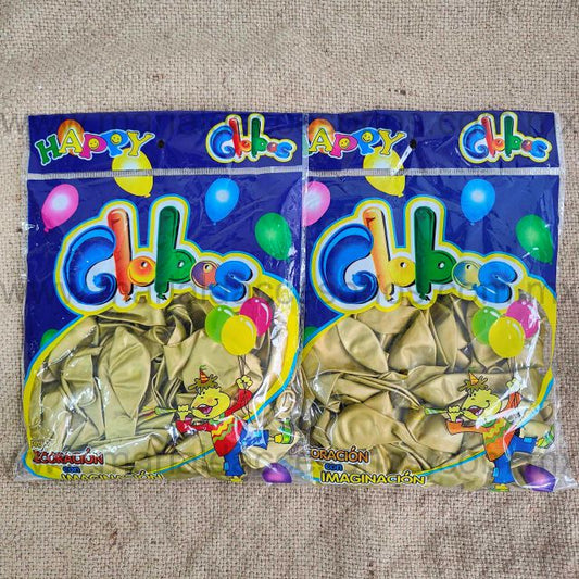 Bolsa de Globos, Látex, Color Dorado Metálico, Fiesta de Cumpleaños, Artículos para Fiesta, Decoración