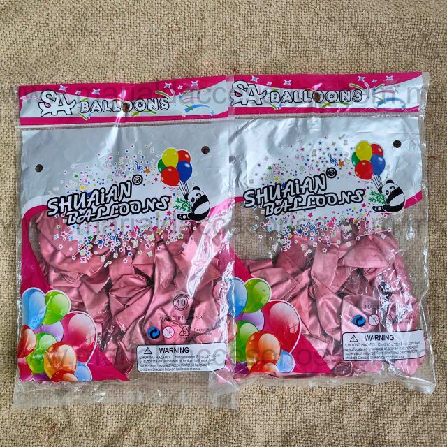 Bolsa de Globos, Látex, Color Rosa Metálico, Fiesta de Cumpleaños, Artículos para Fiesta, Decoración