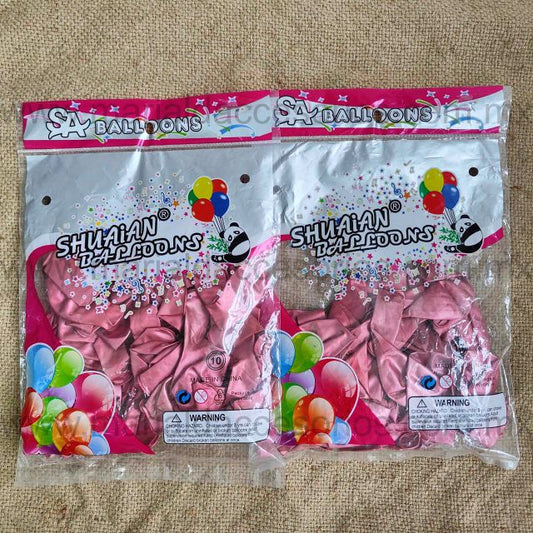 Bolsa de Globos, Látex, Color Rosa Metálico, Fiesta de Cumpleaños, Artículos para Fiesta, Decoración