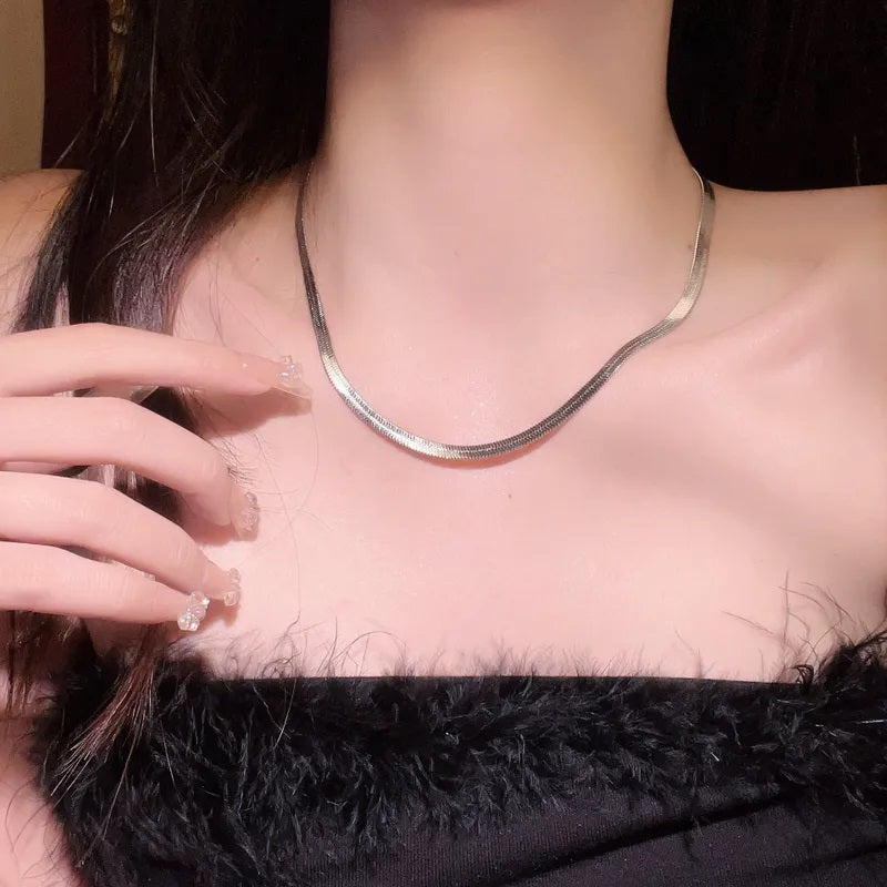 Stainless Steel Necklace, Boutique, Classic Style, Plated, Fine Jewelry, Unisex, Solid Color