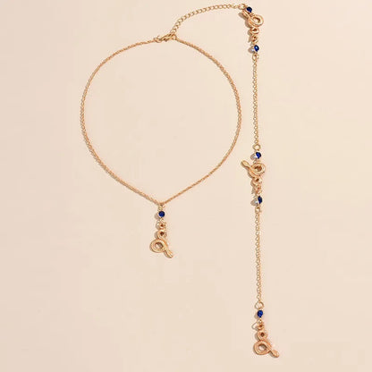Fashion Necklace, Fantasy Jewelry, Elegant Style, Long, Snake, Alloy, Unisex, Pendant, Neckline