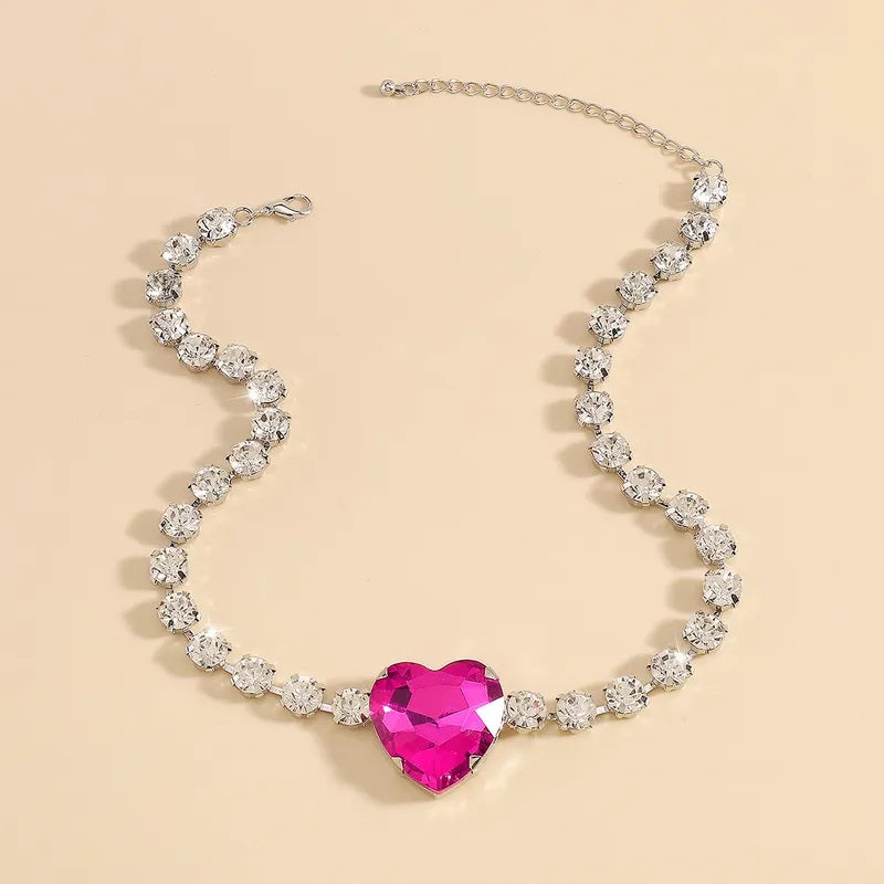 Fashion Necklace, Fantasy Jewelry, Elegant Style, Heart Shape, Alloy, Unisex, Pendant, Choker
