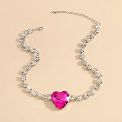 Fashion Necklace, Fantasy Jewelry, Elegant Style, Heart Shape, Alloy, Unisex, Pendant, Choker