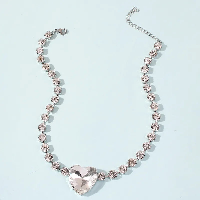 Fashion Necklace, Fantasy Jewelry, Elegant Style, Heart Shape, Alloy, Unisex, Pendant, Choker
