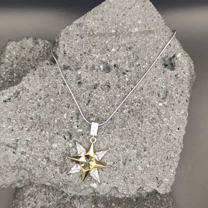 Collar de Acero Inoxidable 304, Estilo Moderno, Boutique, Tendencia, Circón, Unisexo, Estrella, Moda