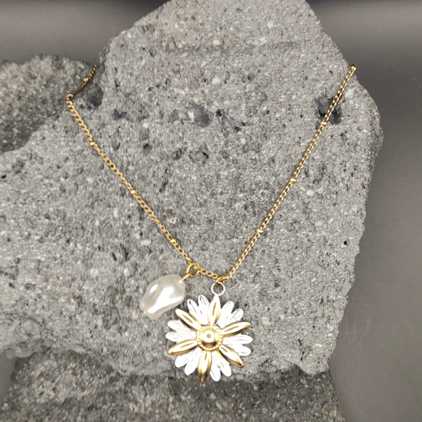 Collar de Acero Inoxidable 304, Estilo Moderno, Boutique, Tendencia, Flor, Unisexo, Crisantemo, Moda