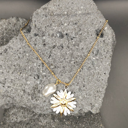 Collar de Acero Inoxidable 304, Estilo Moderno, Boutique, Tendencia, Flor, Unisexo, Crisantemo, Moda