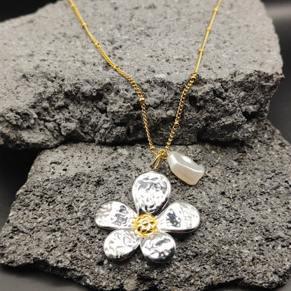 Collar de Acero Inoxidable 304, Estilo Moderno, Boutique, Tendencia, Flor, Unisexo, Moda