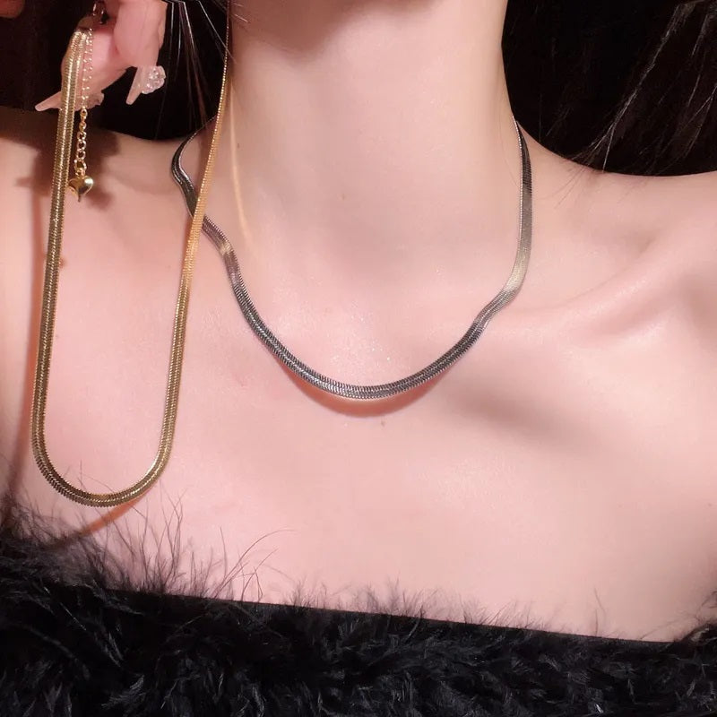 Stainless Steel Necklace, Boutique, Classic Style, Plated, Fine Jewelry, Unisex, Solid Color