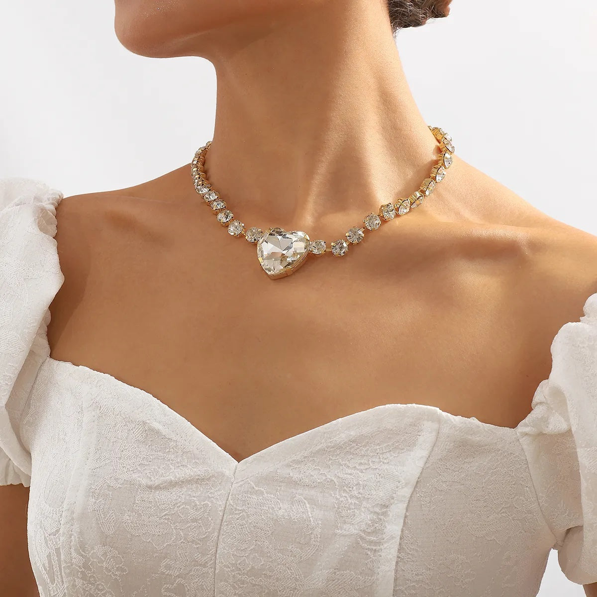 Fashion Necklace, Fantasy Jewelry, Elegant Style, Heart Shape, Alloy, Unisex, Pendant, Choker