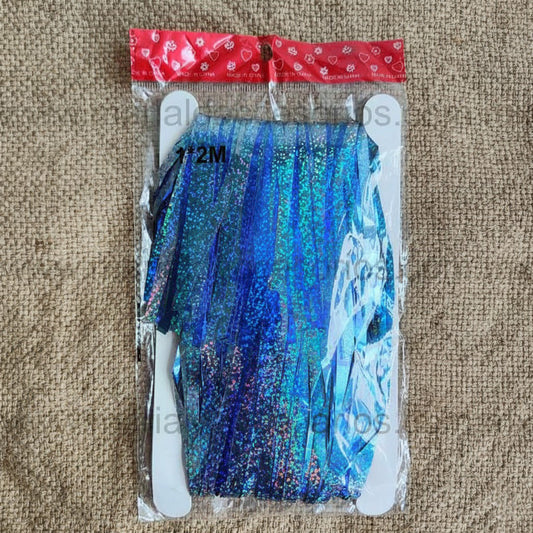 Cortina Metálica, Color Azul, Plástico, Decoración de Fiesta, Artículos para Fiesta