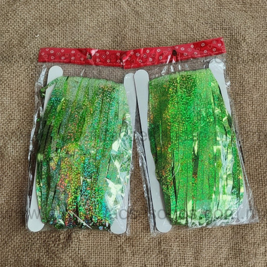 Cortina Metálica, Color Verde Claro, Plástico, Decoración de Fiesta, Artículos para Fiesta