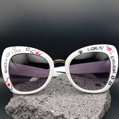 Lentes de Sol para Mujer, Estilo Retro, Ojo de Gato, Boutique, Gafas, Color Sólido, Letras, Tendencia, Unisexo, Moda, Geométrico