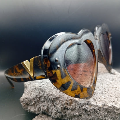 Lentes de Sol para Mujer, Estilo Retro, Ojo de Gato, Boutique, Gafas, Leopardo, Letra, Forma de Corazón, Tendencia, Unisexo, Moda, Geométrico