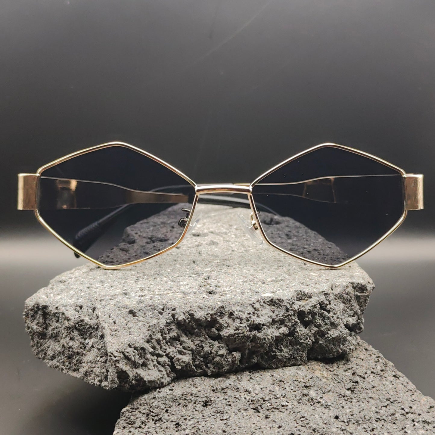 Lentes de Sol para Mujer, Estilo Casual, Boutique, Gafas, Color Sólido, Tendencia, Hexagonal, Unisexo, Geométrico, Moda