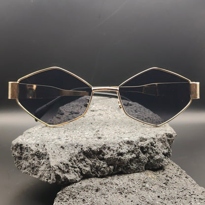 Lentes de Sol para Mujer, Estilo Casual, Boutique, Gafas, Color Sólido, Tendencia, Hexagonal, Unisexo, Geométrico, Moda